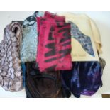 A Large collection Of Scarves silk etc most with New Labels Still on