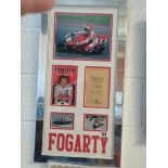 Carl Fogarty signed Explosive Autobiography and photos