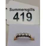 5 stone 9ct gold engagement ring