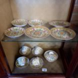 15 pce Chinese highly decorated tea set with 3 cha