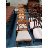 6 plus 2 carver dining chairs cream seats good condition