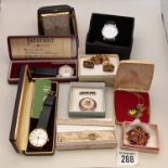Misc Jewellery including watches, cufflinks, brooch etc etc