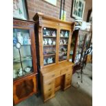 Arts and Crafts Oak glazed top book case