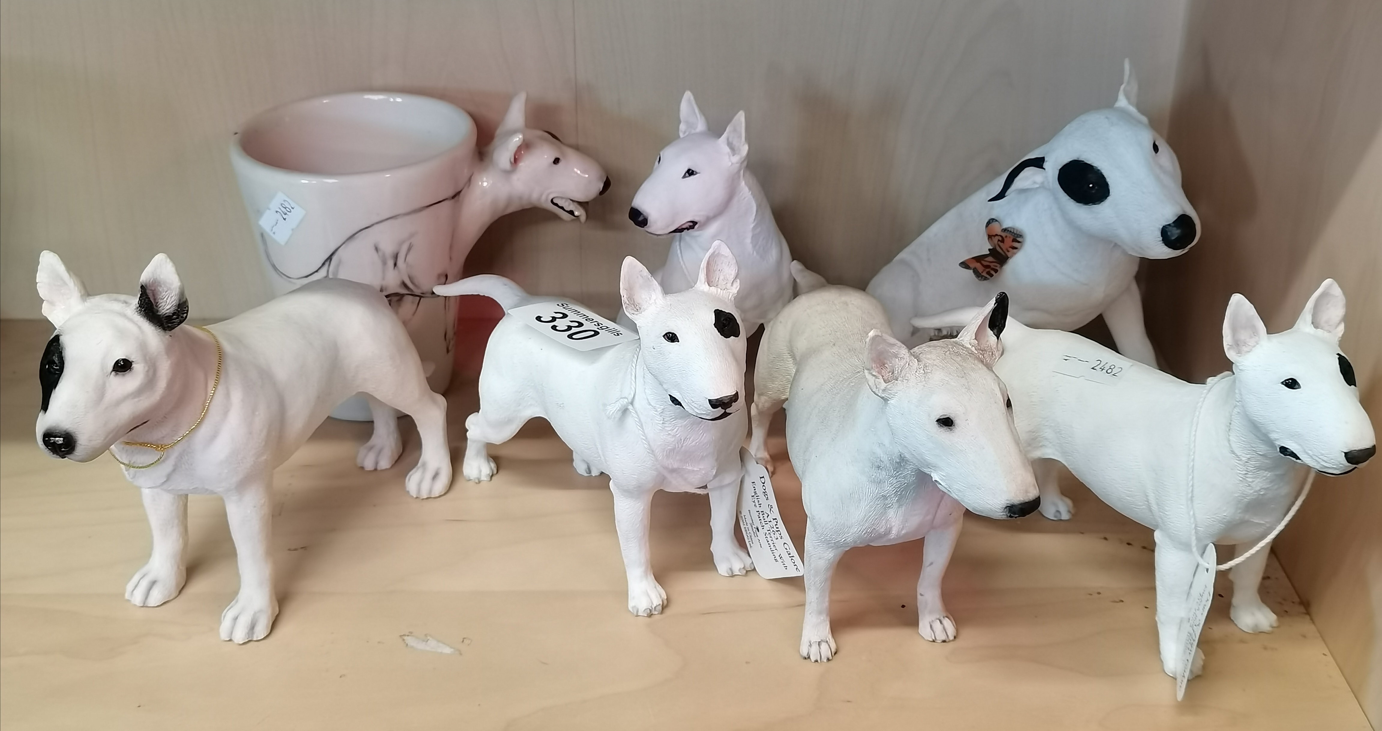 A collection of English Bull Terrier figurines including Border Fine Arts - Image 2 of 2
