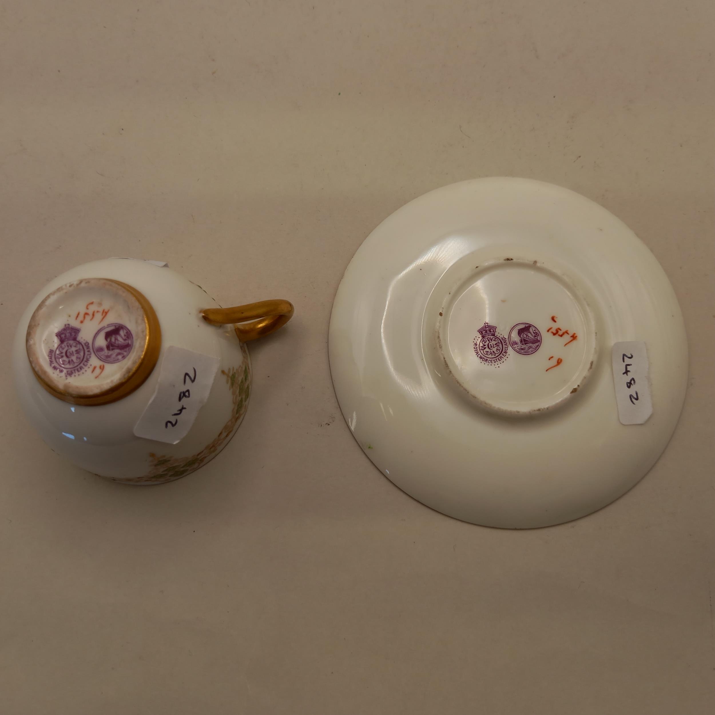 Royal Worcester cup and saucer - Image 2 of 2