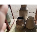 Large Metal Milk Churn and 2 Large Metal Dairy Urns/Buckets