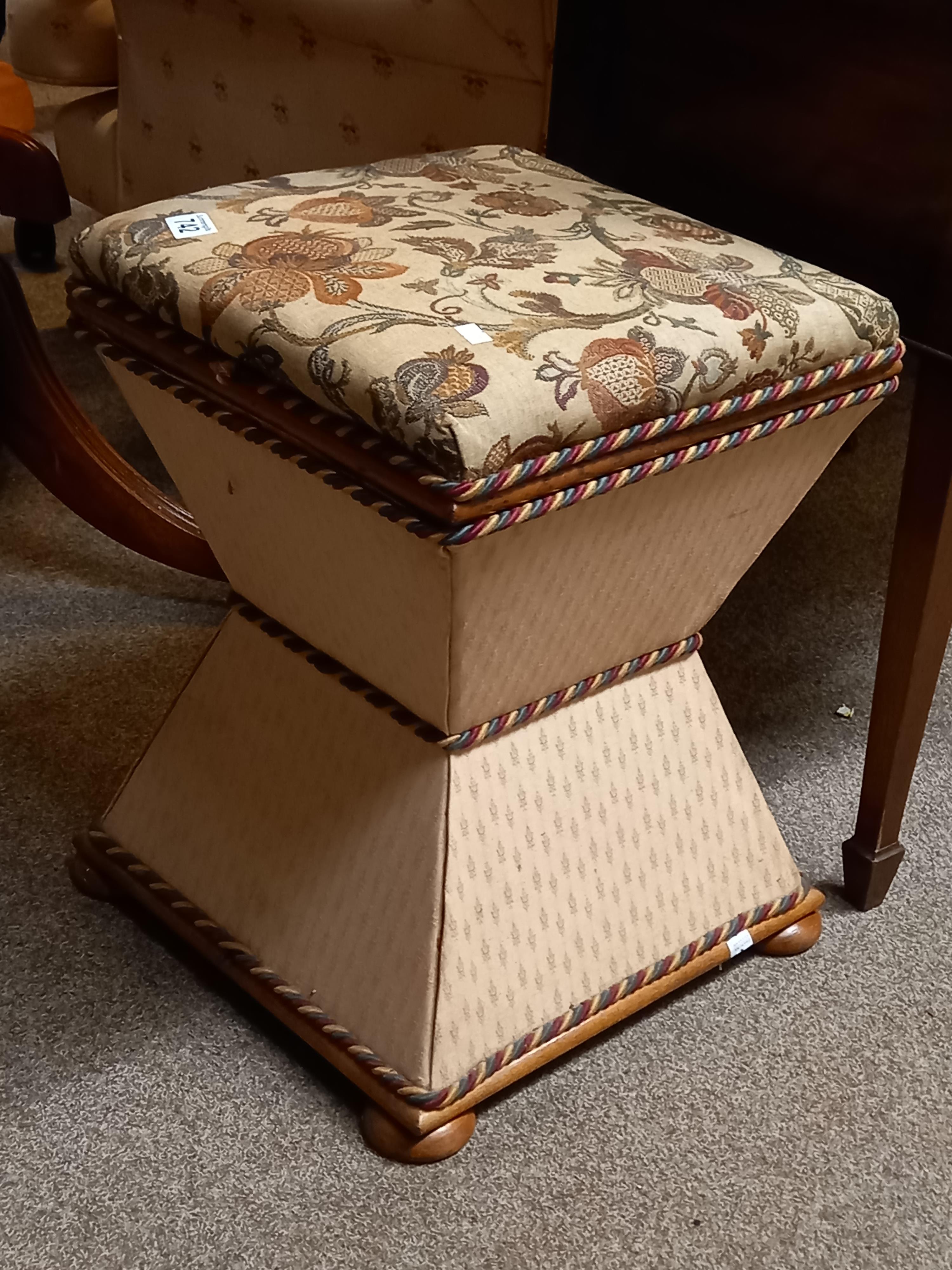 Victorian Commode with fabric covering