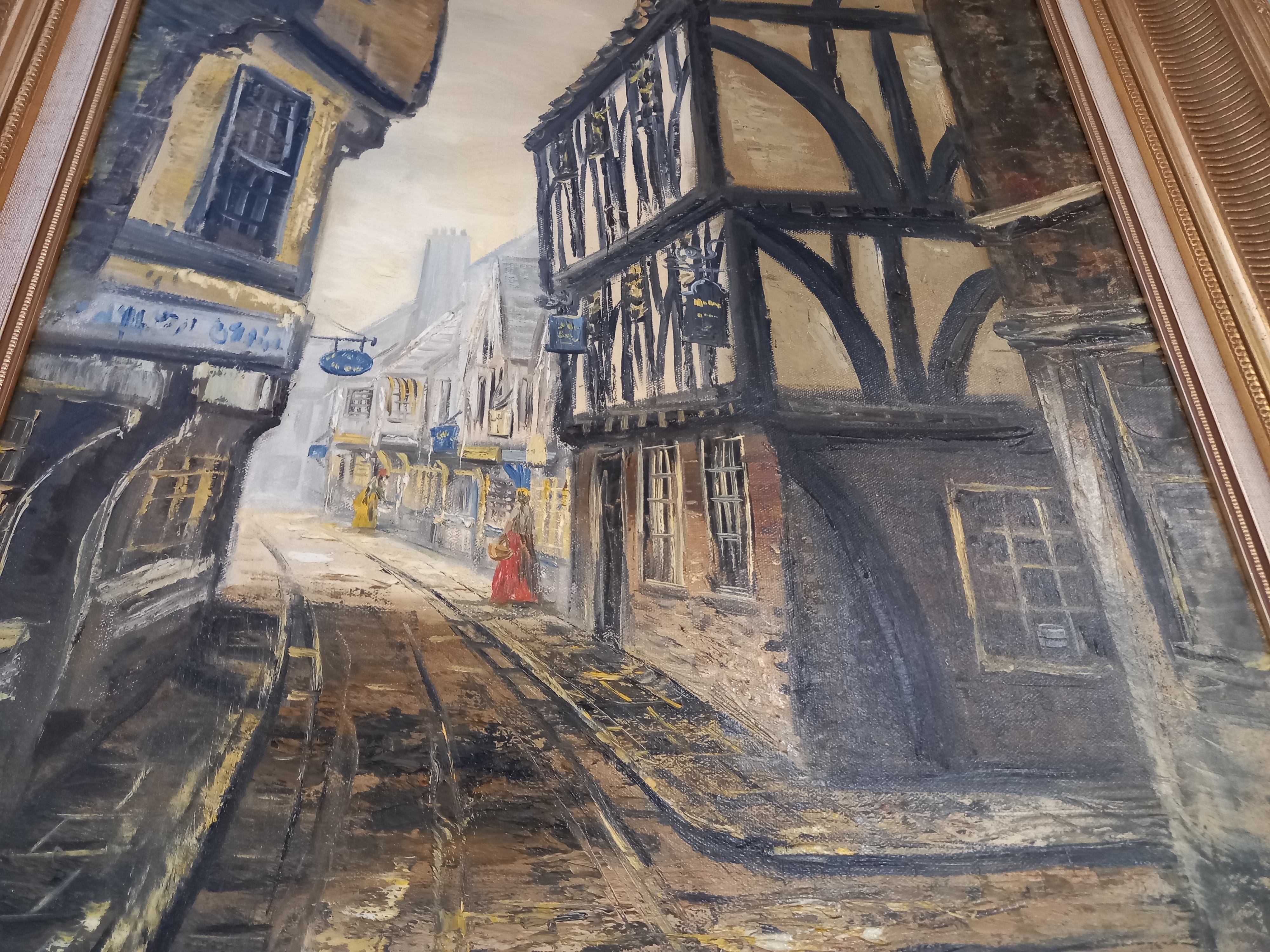 A Beautiful signed Oil painting of the Shambles by Landscape artist Robert Ixer - Image 3 of 7