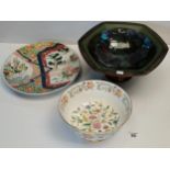 Jackie Walter Bowl, Imari Charger and A Minton Haddon Hall Bowl