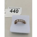 Eternity ring with white stones size L