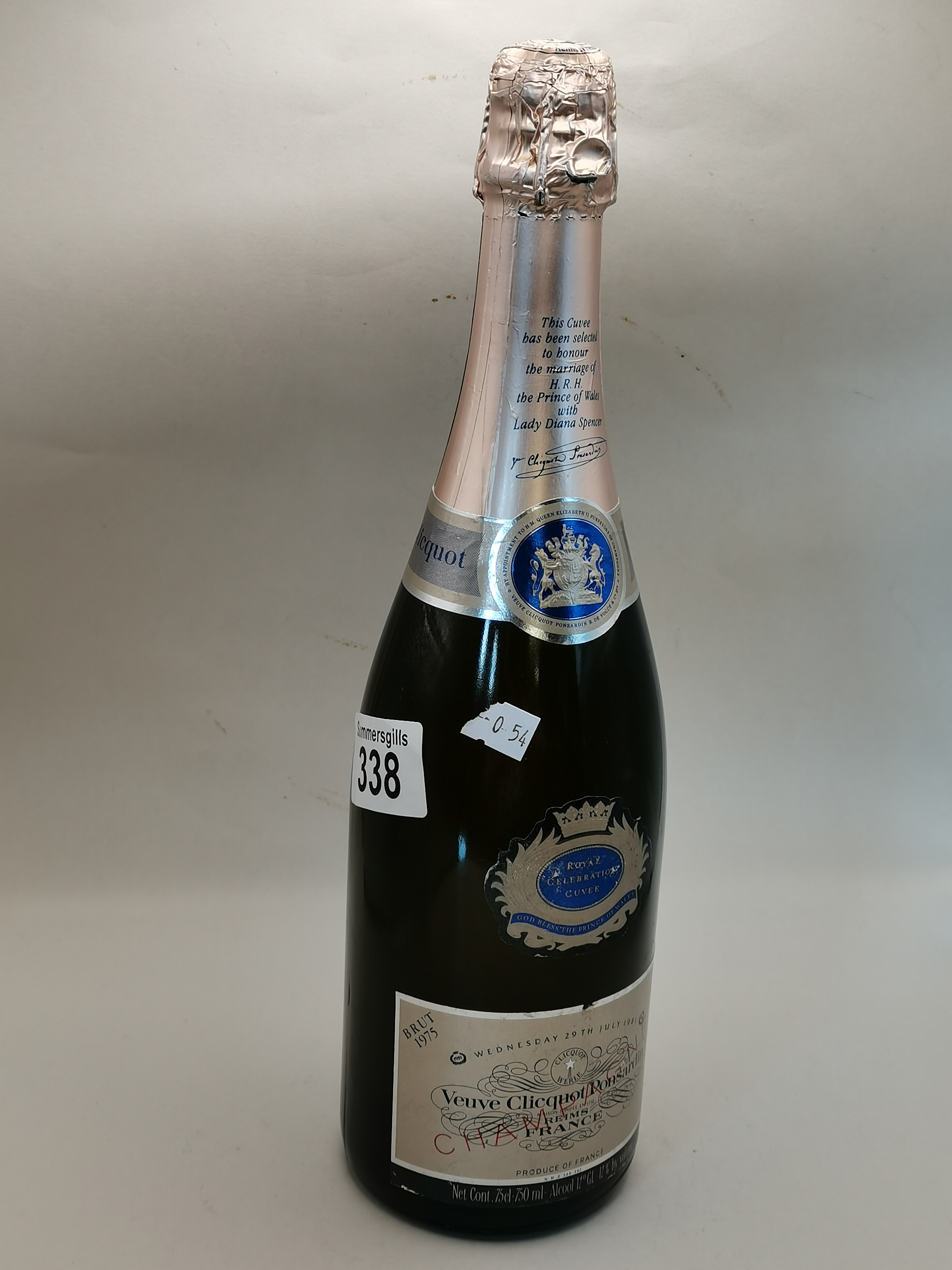 1 Bottle of 1981 Veuve Clicquot Ponsardin Champagne