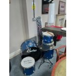 Boston 4 piece drum kit signed by Paul Fenton T-Rex plus stool