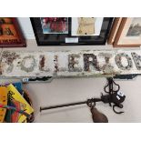 Vintage Road / Railway sign "Tollerton" Tollerton is 3 miles from Easingwold North Yorkshire