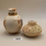 Royal Worcester 1030 pot pouri vase plus Locke & Co Worcester vase