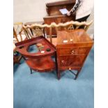 Antique Mahogany washstand and Antique Corner washstand