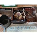 2 Boxes Of Miscellaneous Including Royal Doulton, Royal Winton ,Plated ware and Clocks