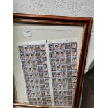 Framed collection of stamps of Diana, Princess of