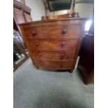 Mahogany 4 ht chest of drawers