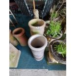 2 x Stone Garden chimney / planters