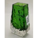 Green Whitefriars glass bobble vase