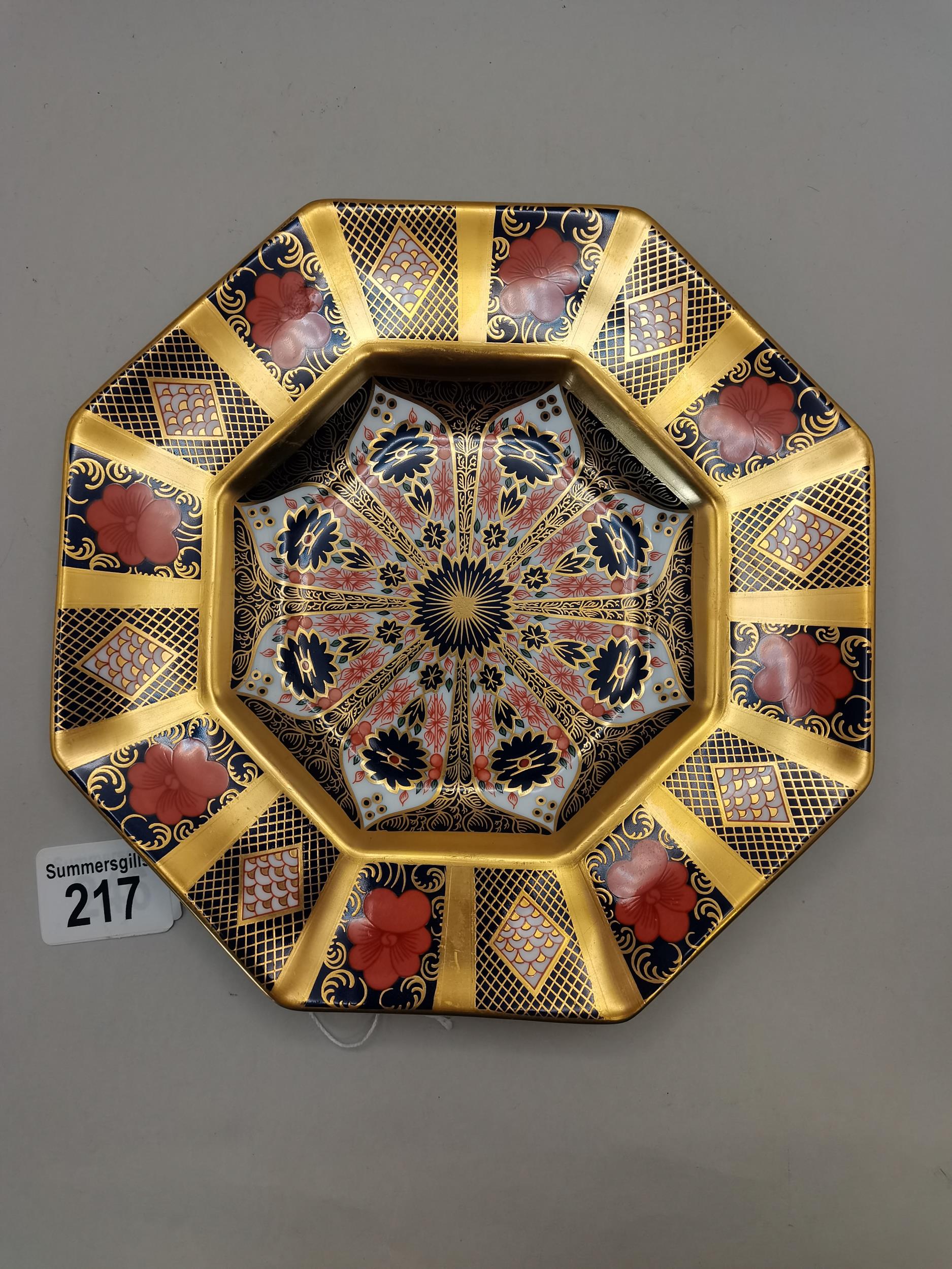 Octagonal Crown Derby Plate - 1128