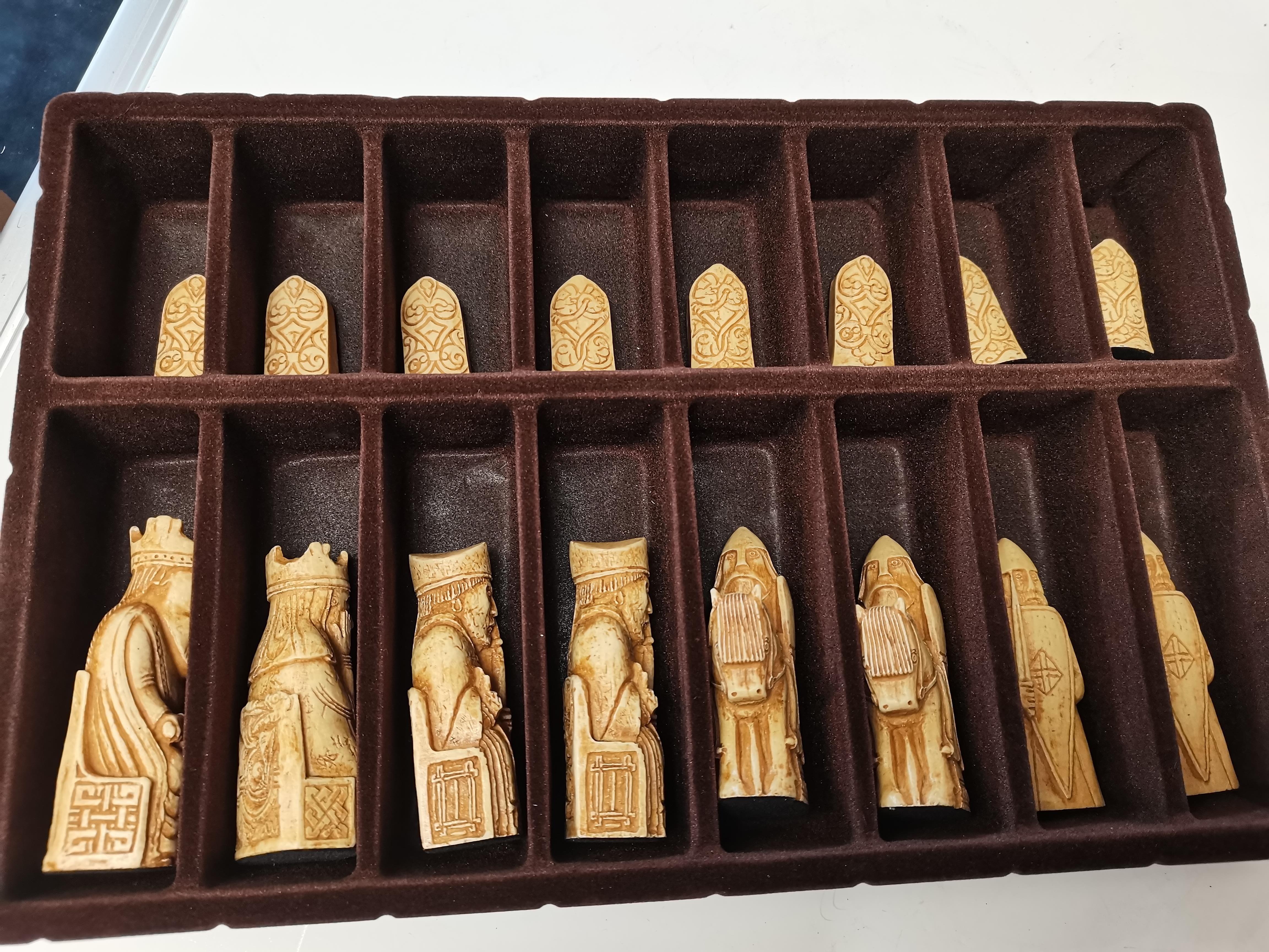 Studio Anne Carlton Chess set - Reproductions of Isle of Lewis Chessmen - Image 4 of 6