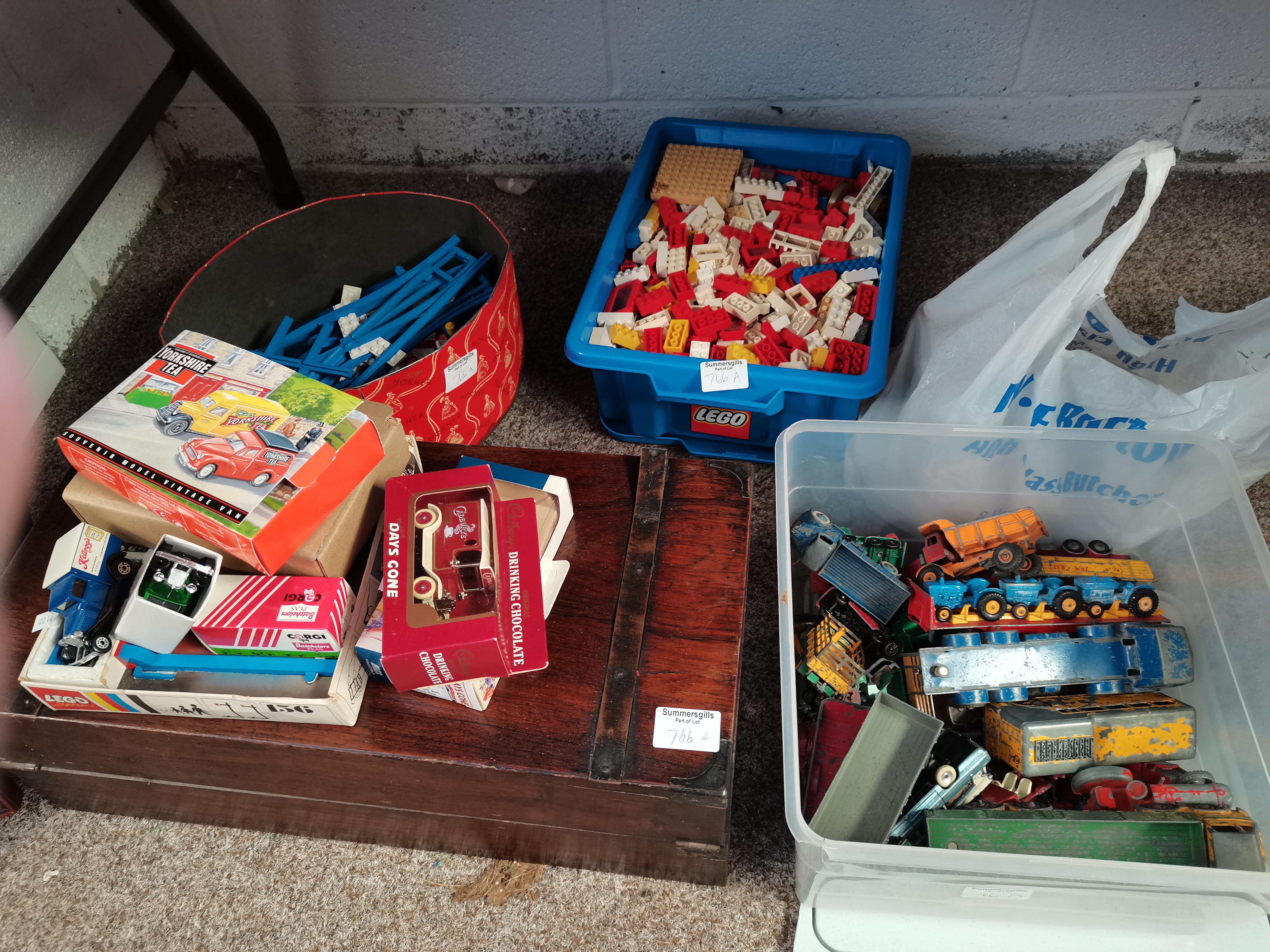 Collection of Toys and Lego plus writing box