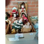 7 x Collectors Porcelian dolls some Franklin Mount