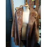 Light brown fur coat ladies size 14