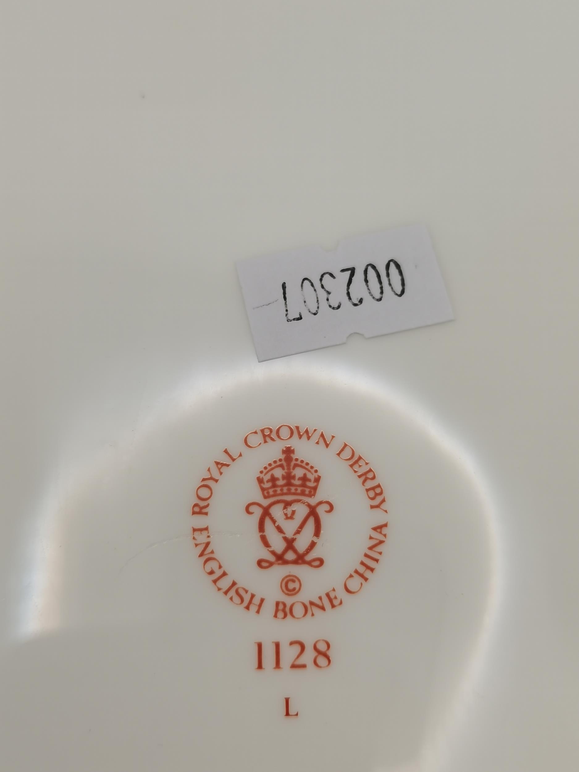 Crown Derby cake plate D 28cm and knife - Image 2 of 2
