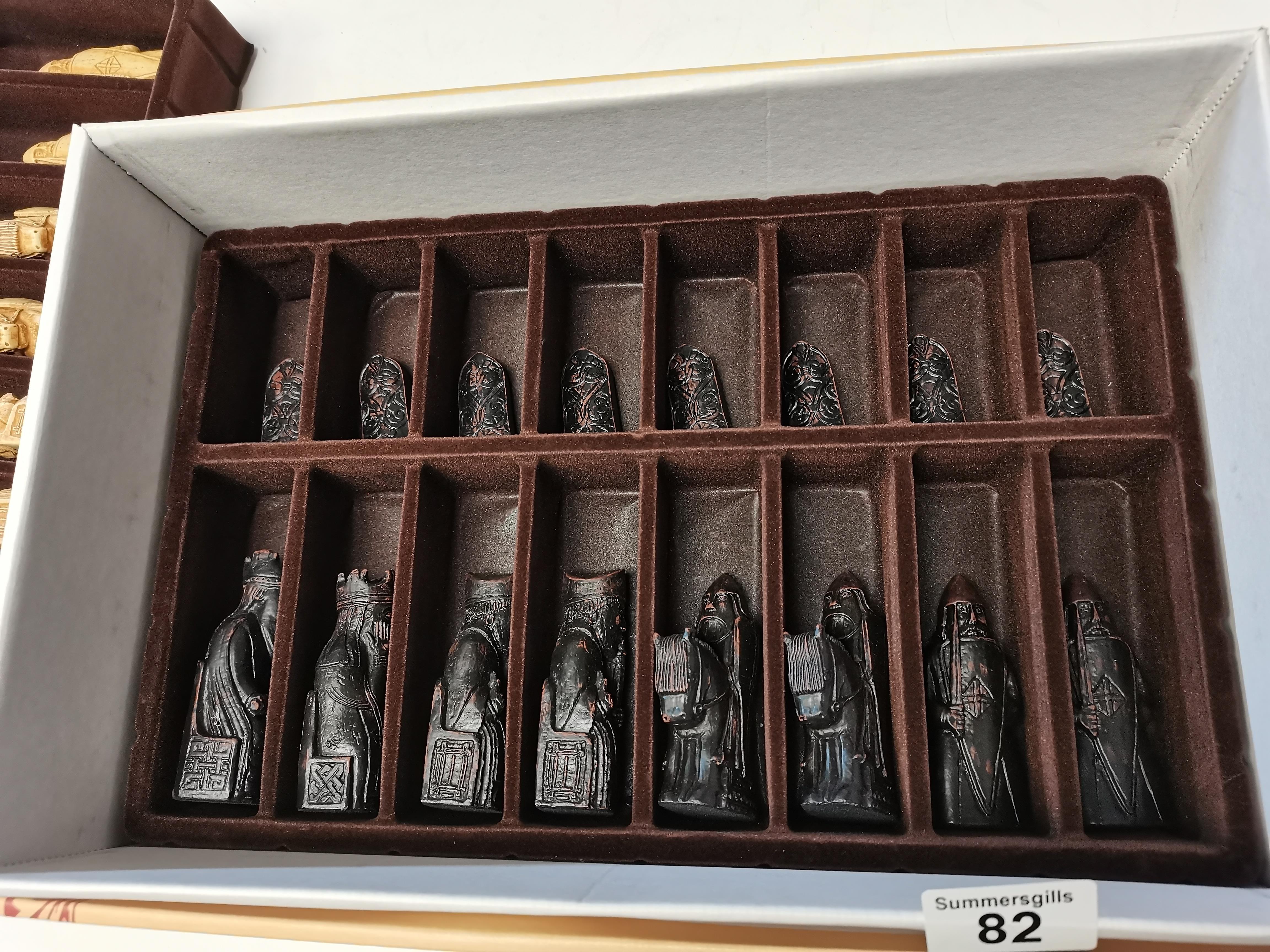 Studio Anne Carlton Chess set - Reproductions of Isle of Lewis Chessmen - Image 3 of 6