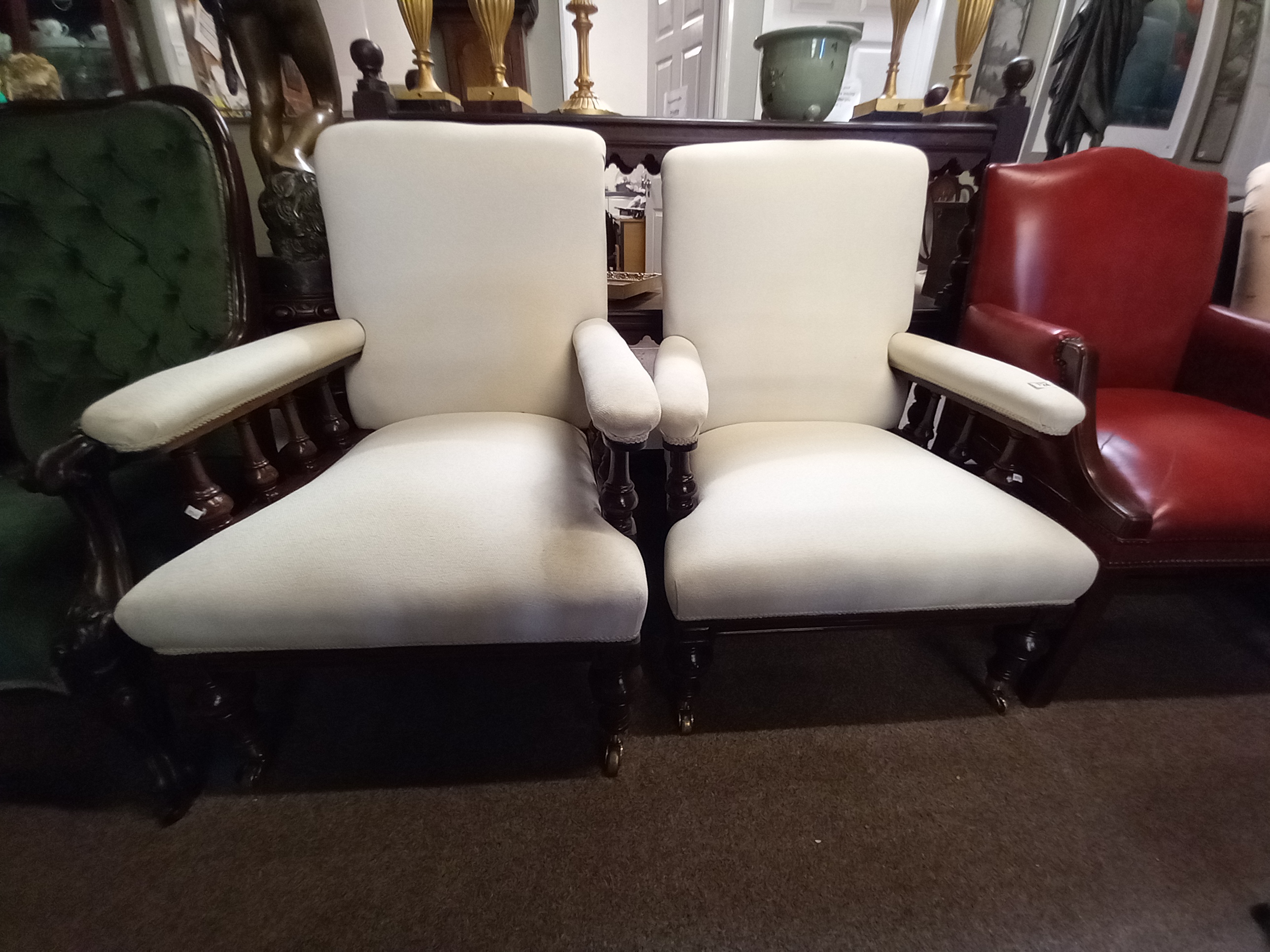 2 x Edwardian Armchairs