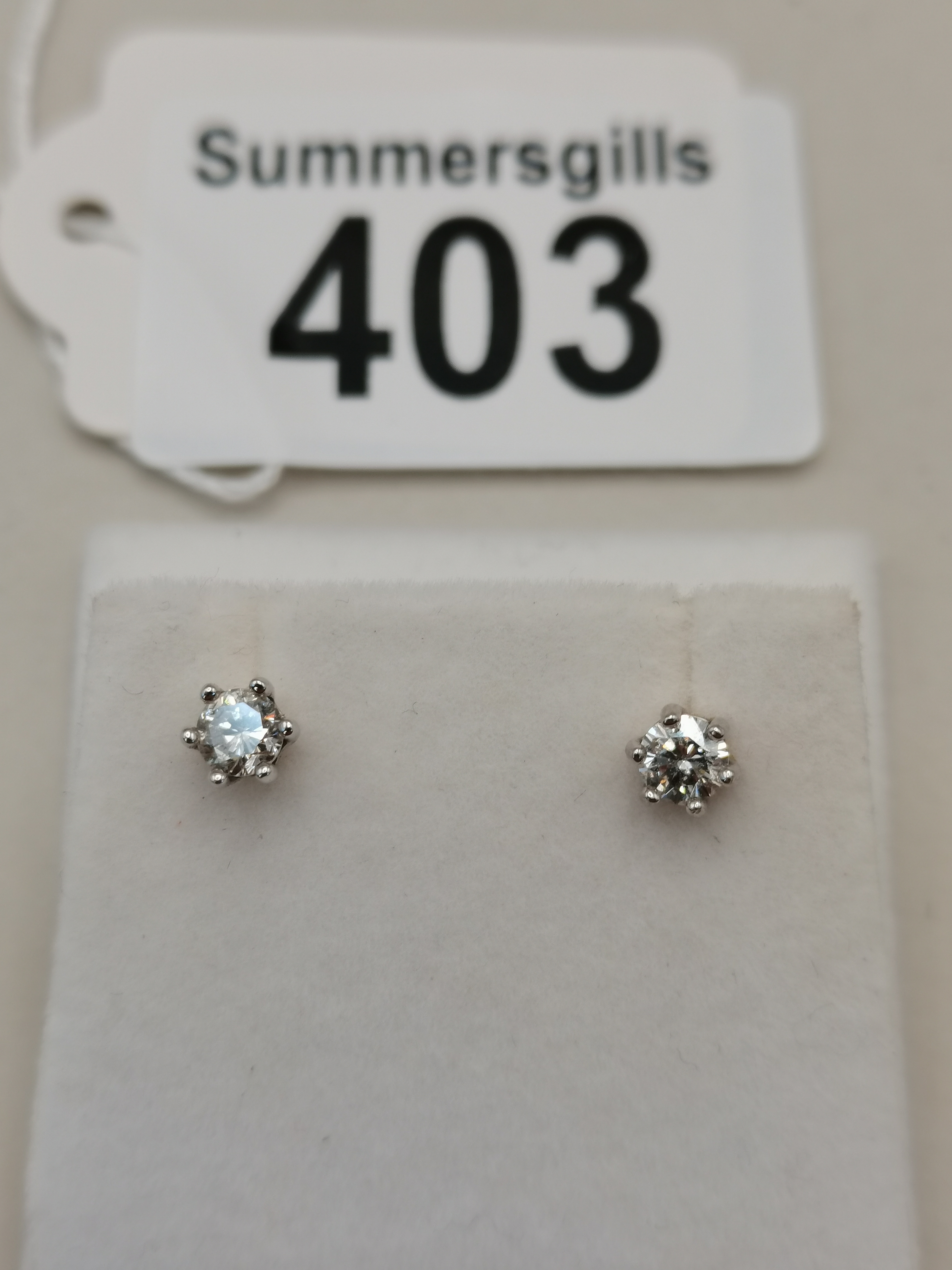 A Lovely pair of 18ct Gold Diamond stud earrings