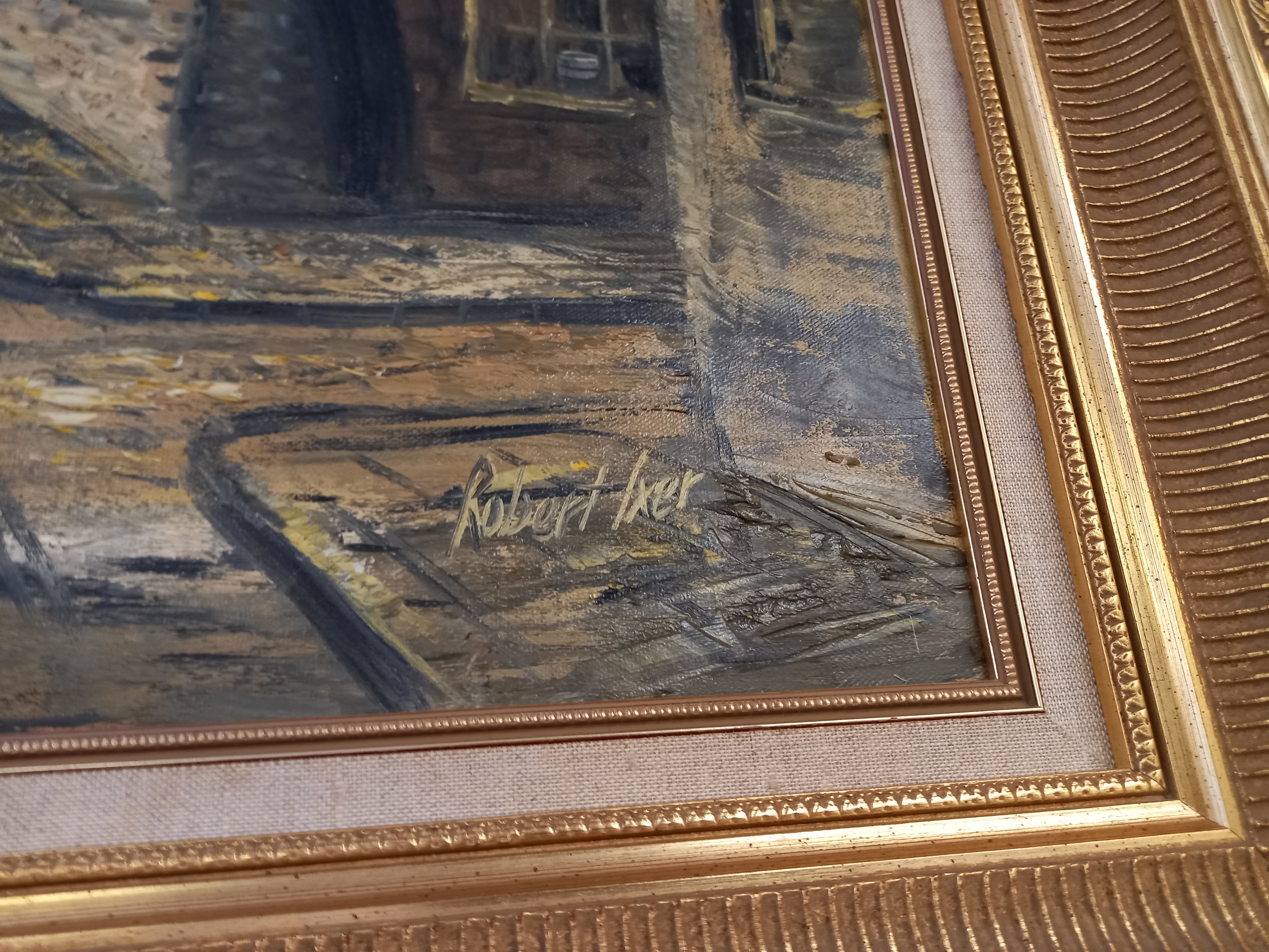 A Beautiful signed Oil painting of the Shambles by Landscape artist Robert Ixer - Image 2 of 7