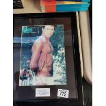 Signed framed photograph of George Michael signed
