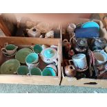 3 Boxes of Ceramics and Metalware to Include Poole Pottery amd 2 boxed Bolex Paillard Items