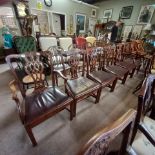 Chippendale Style dining chairs 4 plus 2 carver