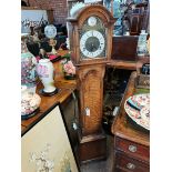 Oak cased Grandmother clock