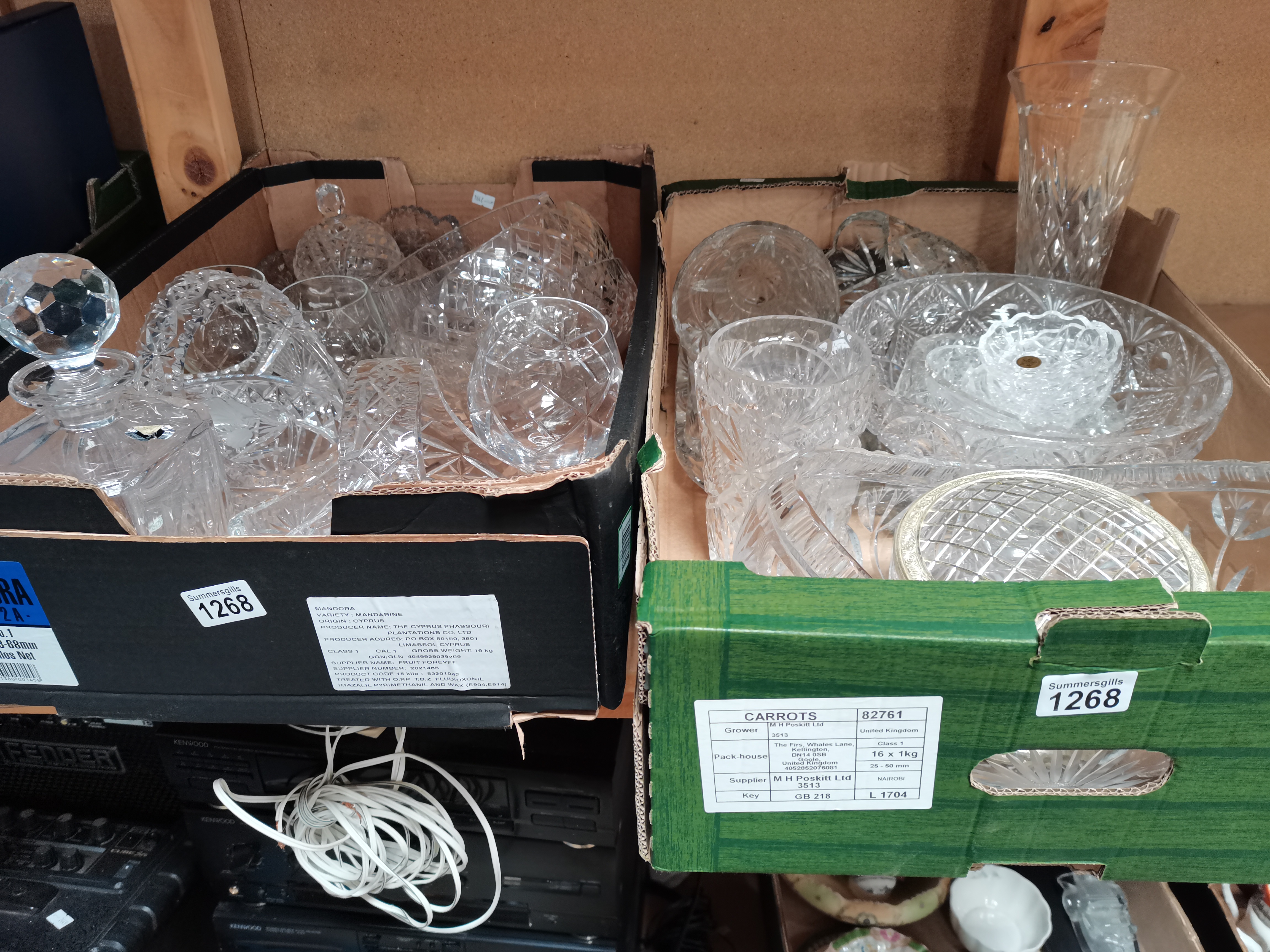 2 Boxes of Crystal Glassware