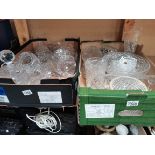 2 Boxes of Crystal Glassware