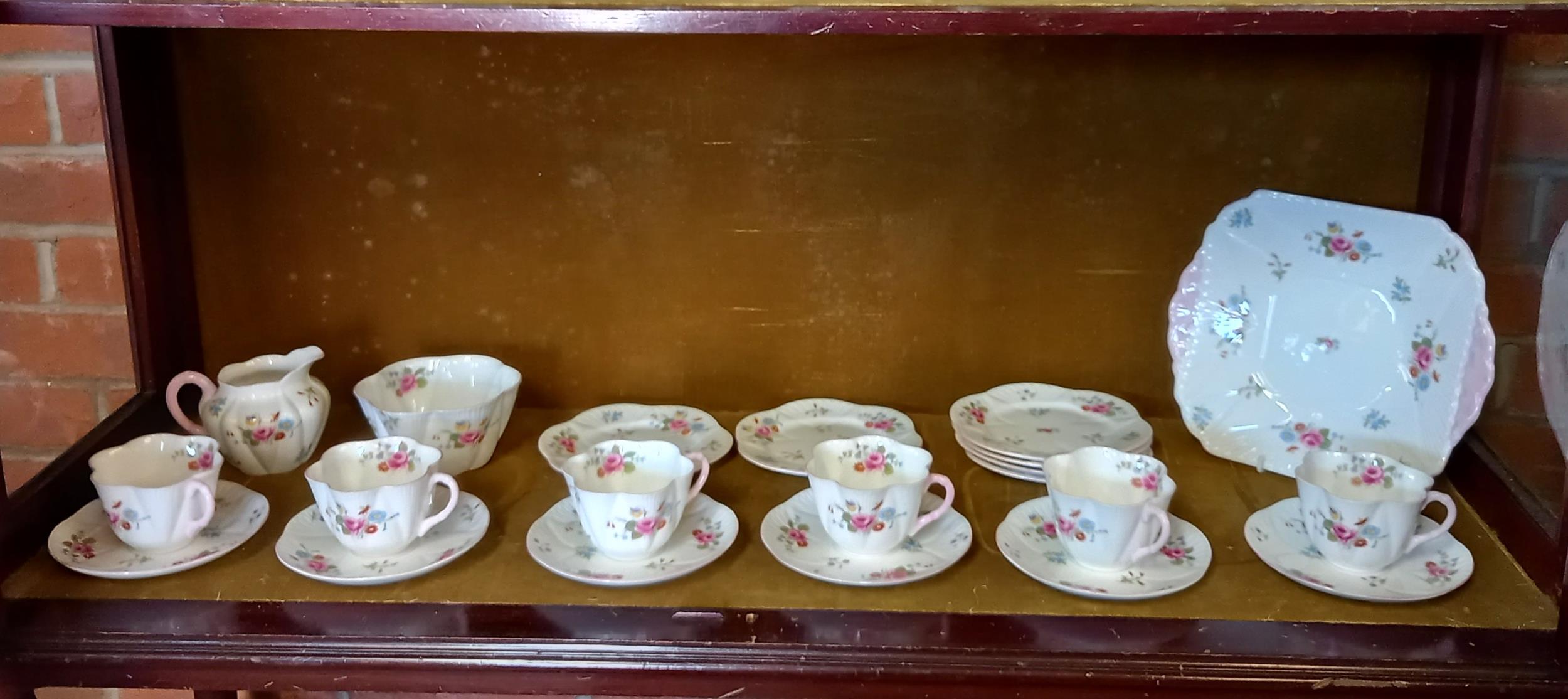 6 piece Shelley tea set - all exc. condition.