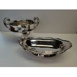 A Birmingham silver trophy ( not marked ) 615g and A Chester silver dish 355g