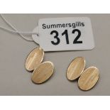 9ct Gold on 925 Silver cufflinks