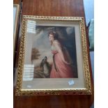 "Lady Hamilton as a Bacchante" by G P James plus 2 x signed watercolurs