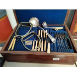 Boxed bone handled cutlery marked "Joseph Rodger &