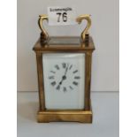 Brass Carriage clock with key
