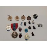 Medals including one "For Faithful service" Michael Mc Guire ( W Hardwick 1974 on theIDTA medal )