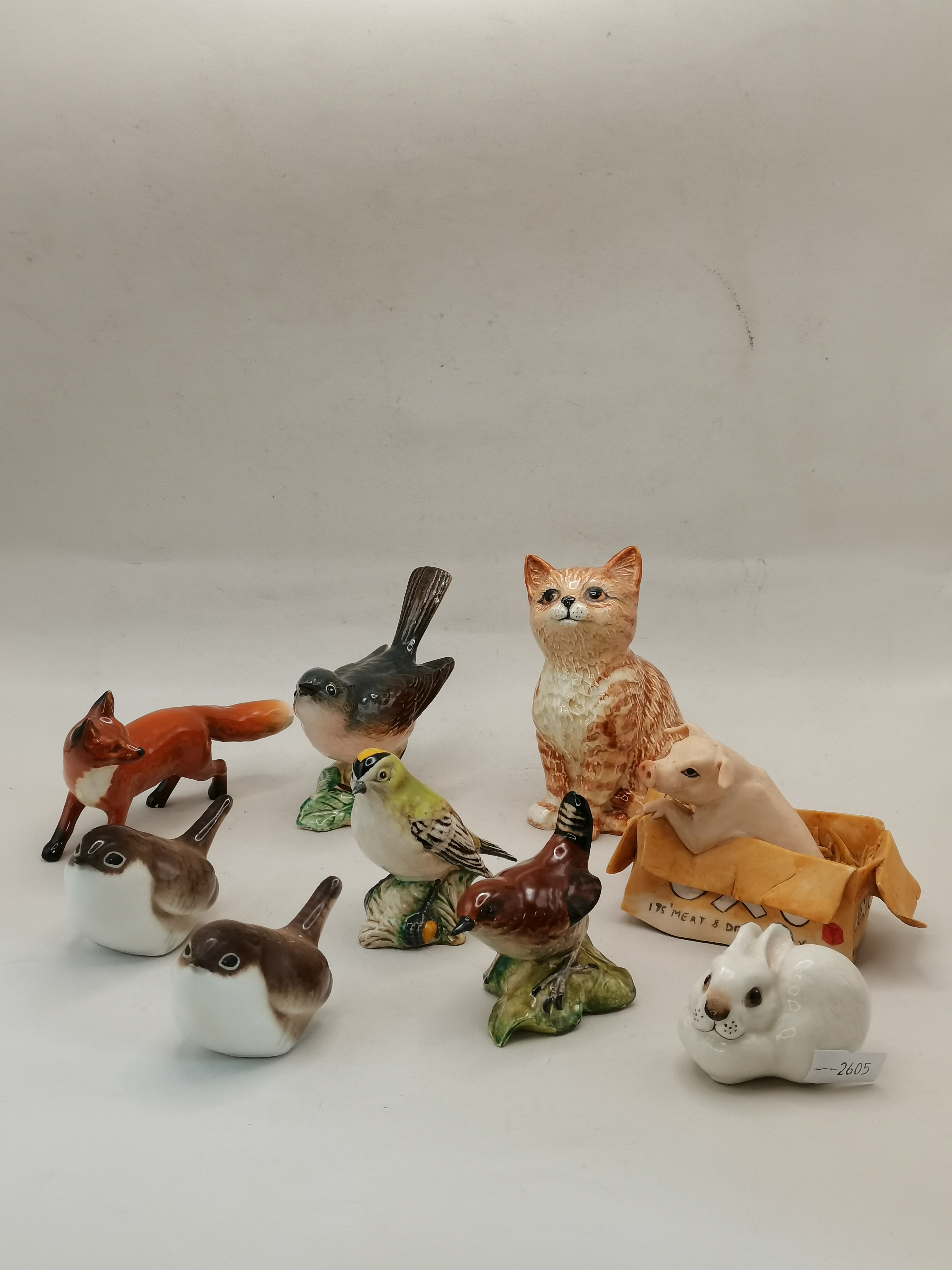 A collection of Beswick animals plus Border Fine Arts Pig