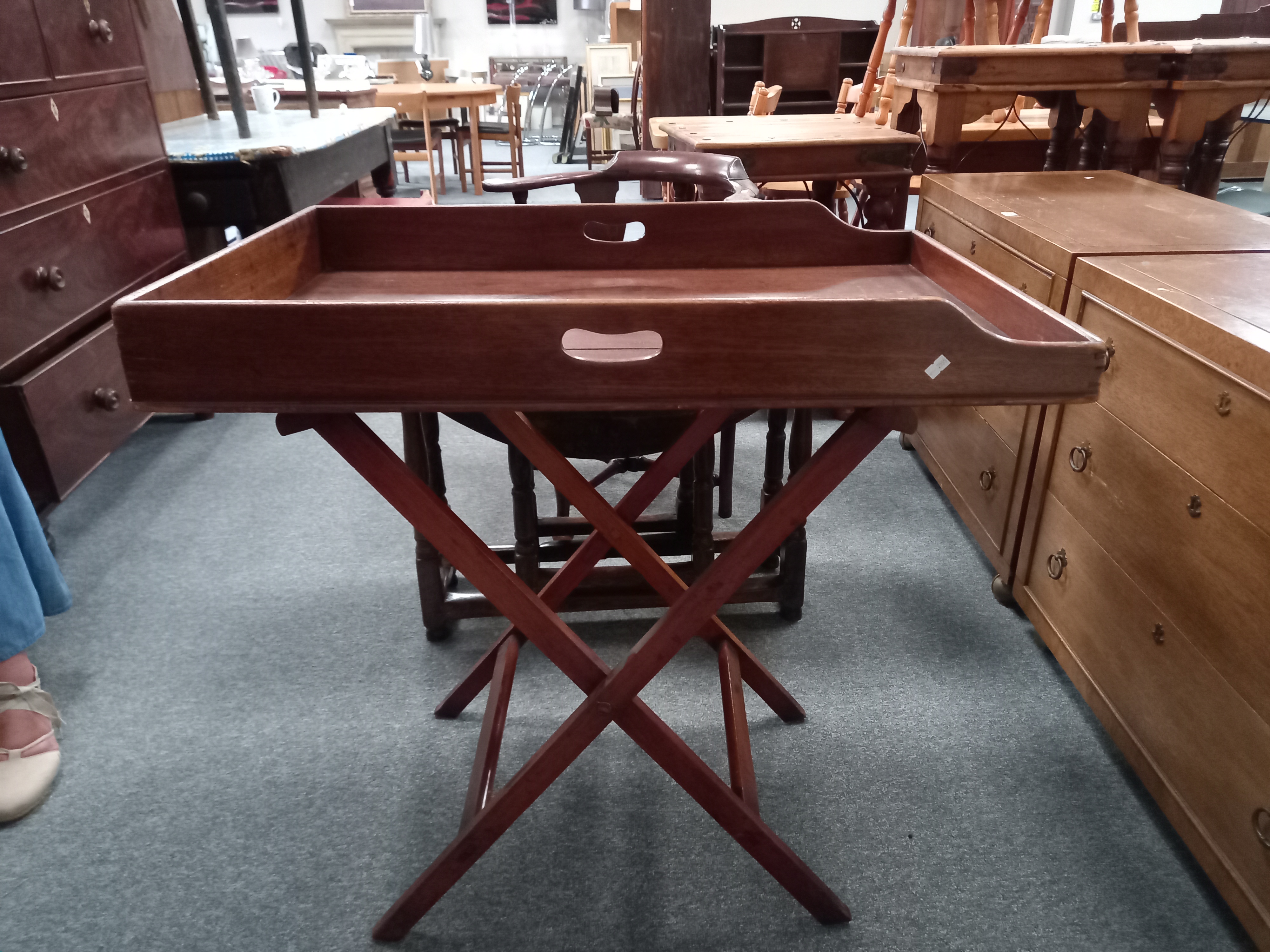 Georgian butlers tray and stand