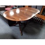 Regency twin pillar dining table